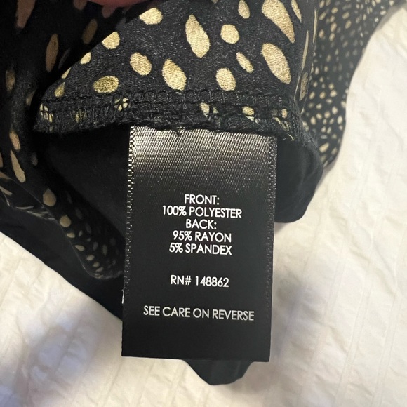 Black, Dotted, Button front Tank Top, NWT - Picture 5 of 8